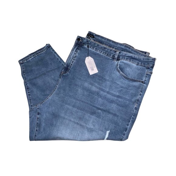 Universal Standard Joni High Rise Curve Skinny Jeans Sz 38 Womens Blue Distresse - Picture 7 of 11